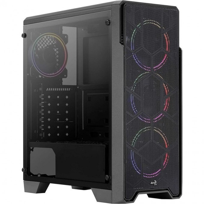 Корпус AEROCOOL ORE SATURN FRGB-G-BK-v1 без БП ATX 3x120mm 2xUSB2.0 1xUSB3.0 audio bott PSU черный 1217780